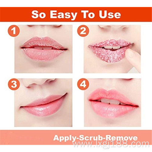 Custom Exfoliating Organic Strawberry Flavor Lip Scrub